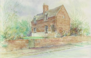 John Hurst painting of Francis Asbury Cottage in Great Barr, Staffordshire