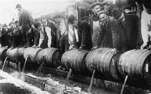 American Temperance Movement Beer Poured Out