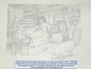 Francis Asbury Sleeps Three to a Bed Painting by Richard G. Douglas Used with Permission