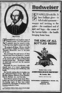 Budweiser and Shakespear