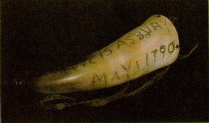 Francis Asbury's Powder horn Dated May 1779